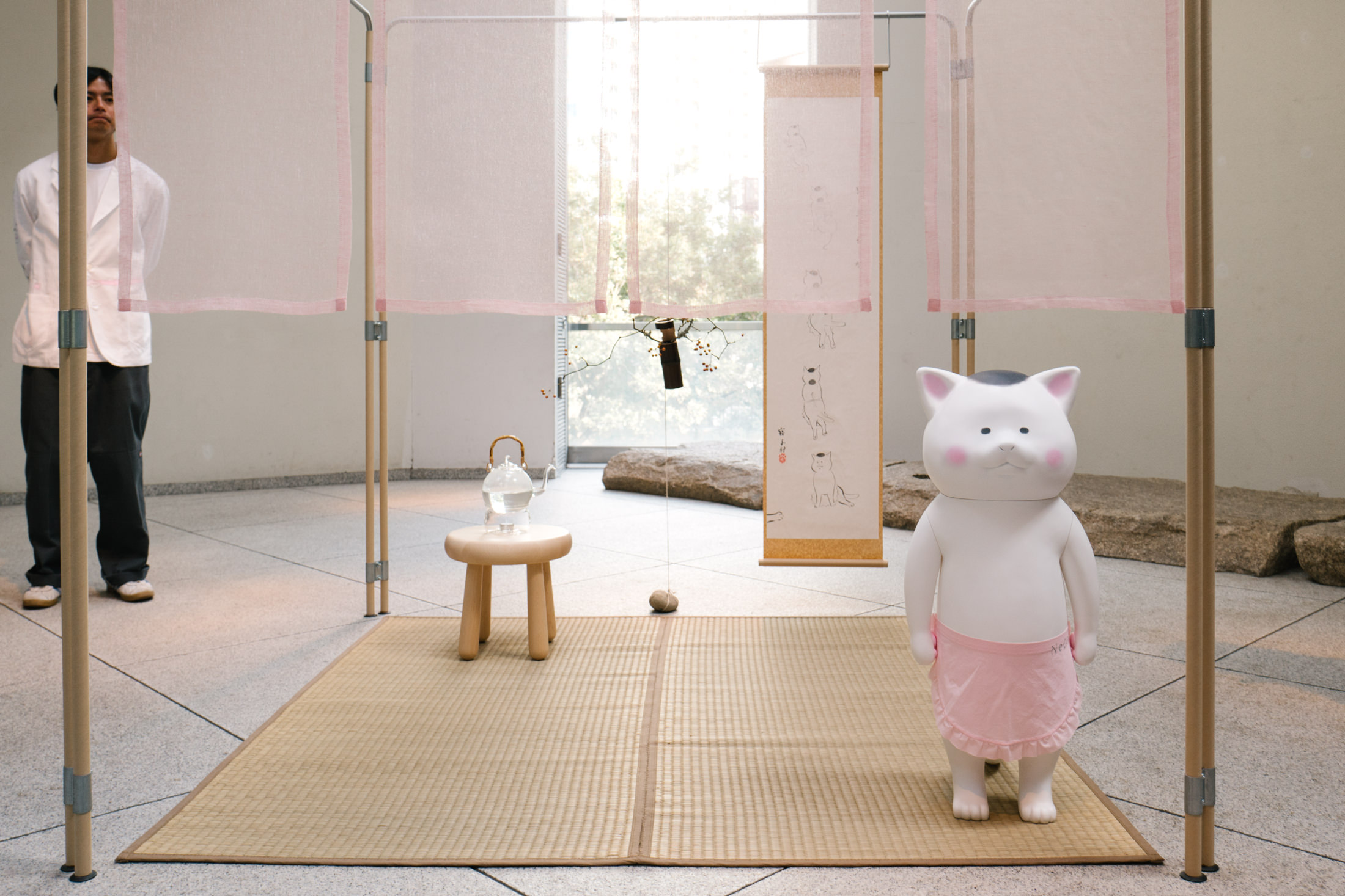 『カーサ ブルータス』創刊20周年イベント・猫村さんモバイル茶室プロジェクト「夢のネコムーランド」